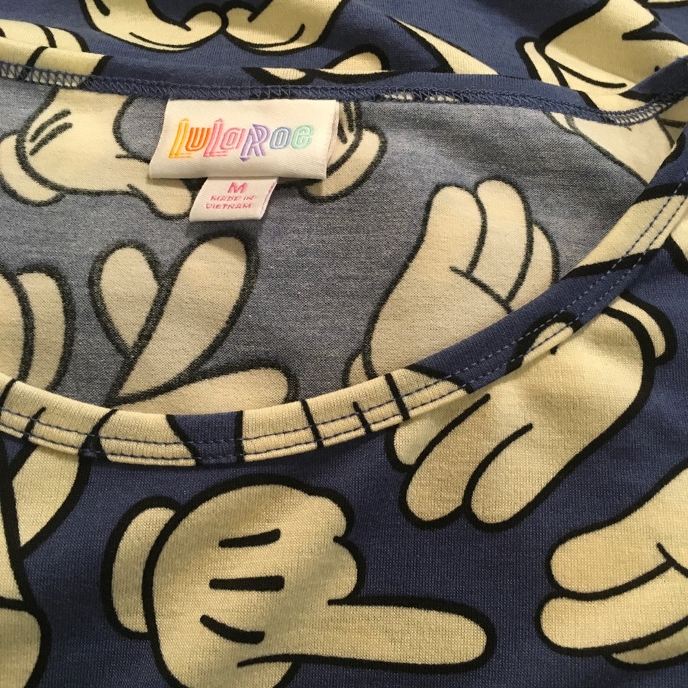 LuLaRoe Disney Mickey Hands Irma Top M FREE SHIP - Picture 4 of 5